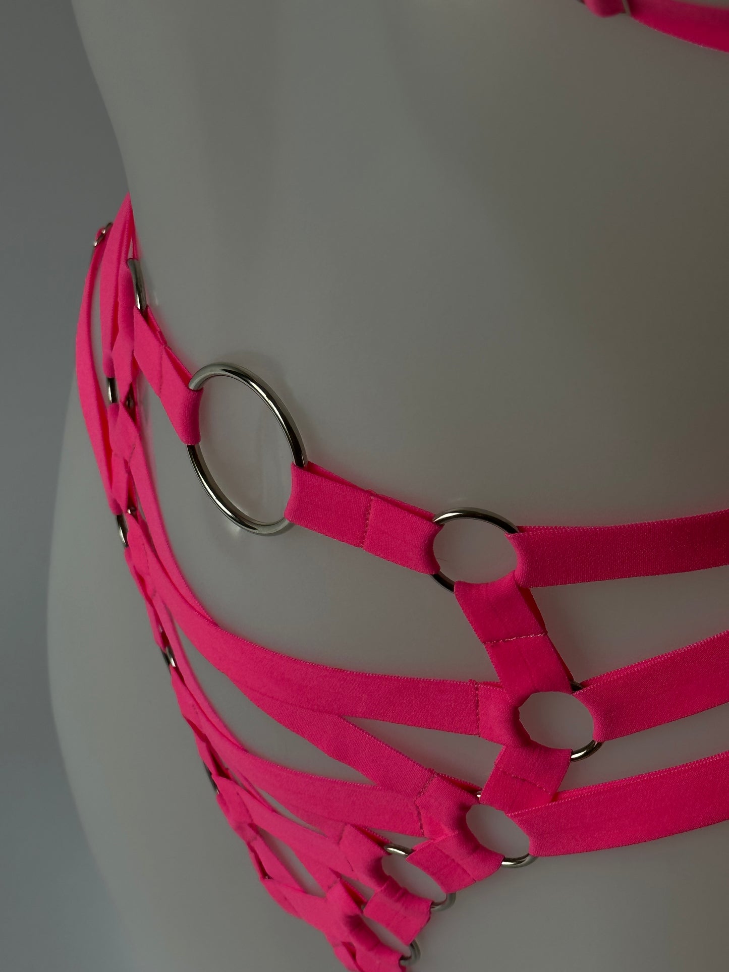 Open neon harness panties