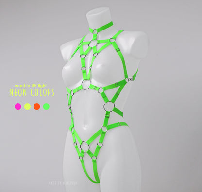 Rave bodysuit UV neon