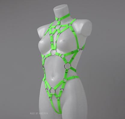 Rave bodysuit UV neon