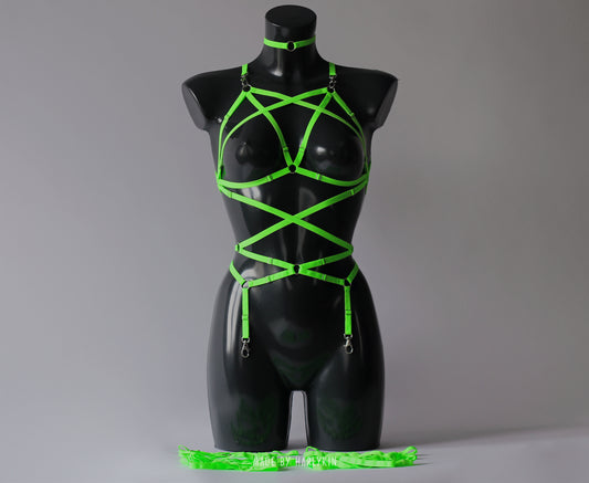 Full body harness set with Garters